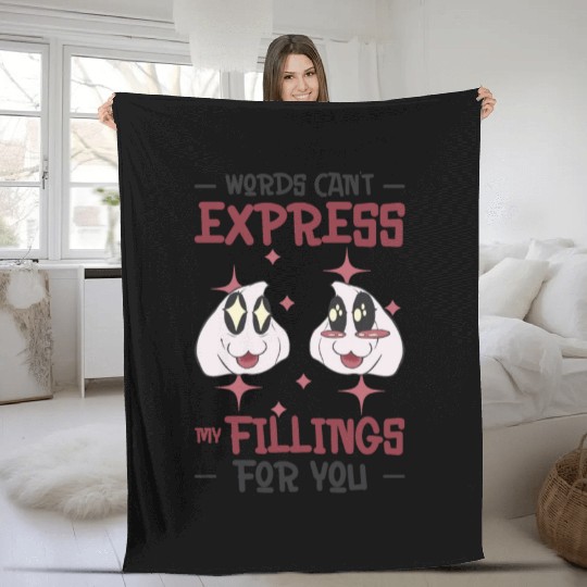 Dim Sums Filling Asian Food Chinese Food Fan Fleece Blankets