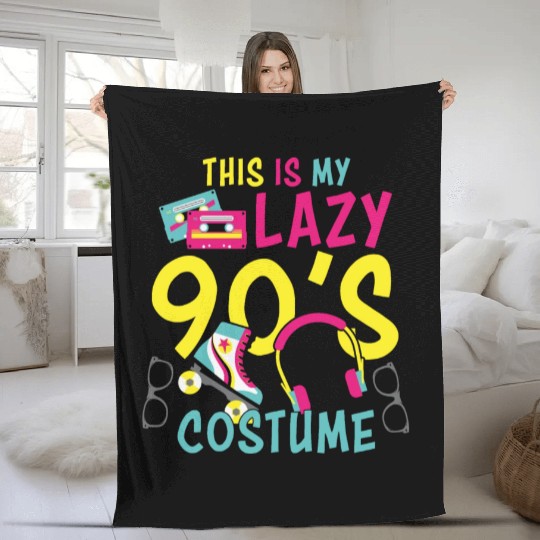 This Is My Lazy 90s Costume Fleece Blankets
