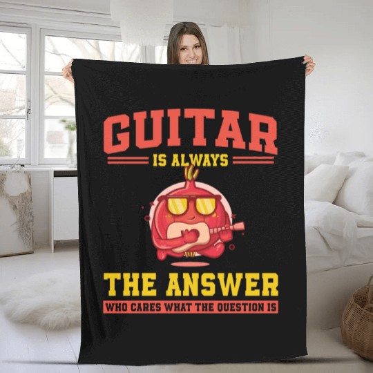 Onion Guitar Fleece Blankets