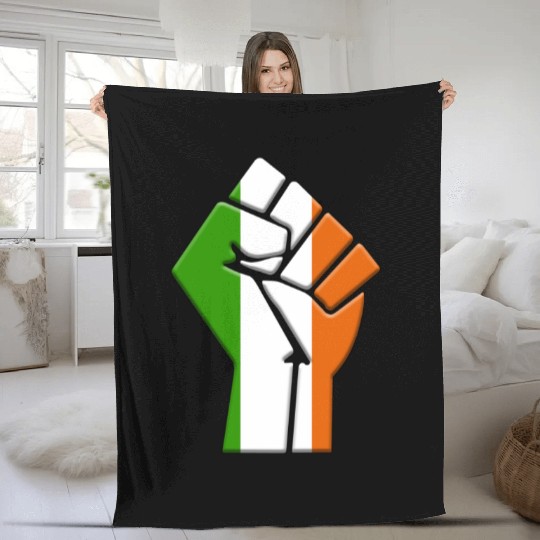Ireland Flag Irish Country Pride Native Ancestry Fleece Blankets