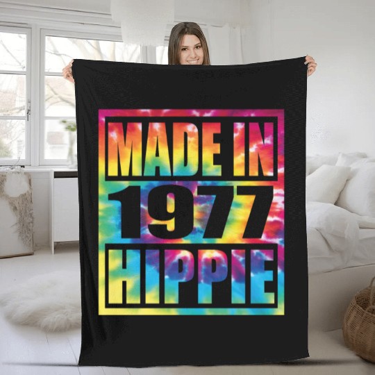 Hippie Birthday 1977 Fleece Blankets