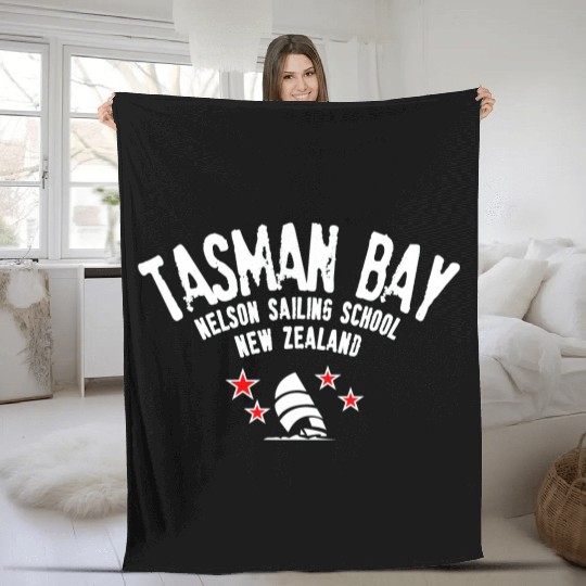 Tasman Bay Nelson sailing school Fleece Blankets