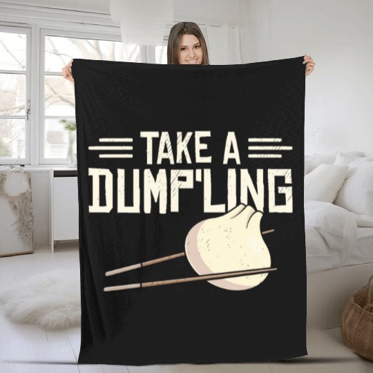 Dumpling Asian Food Chinese Food Fan Fleece Blankets