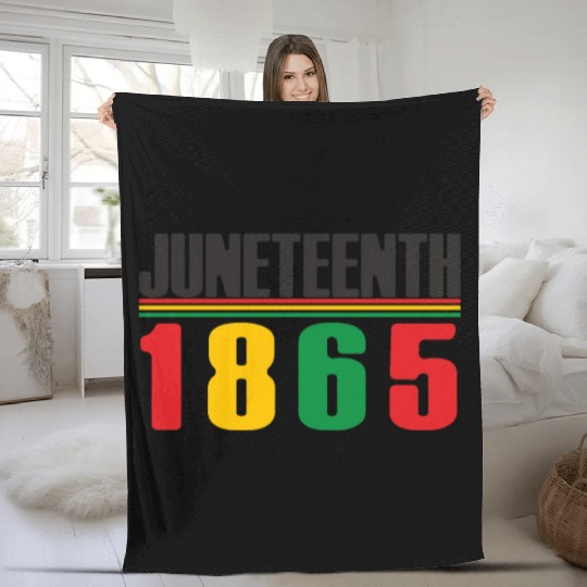 Juneteenth Day 1865, Freedom Day America African Fleece Blankets