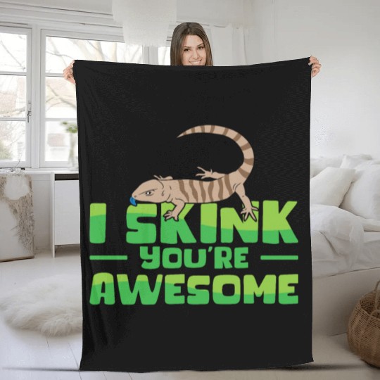 Herpetology Skink Lizard Wildlife Reptile Fleece Blankets