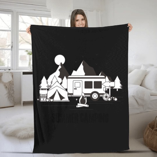 summer camping Fleece Blankets