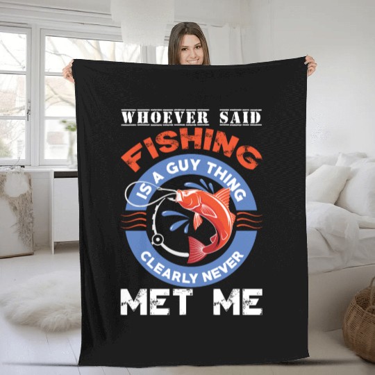 Fishing joke for fishing lovers Fleece Blankets