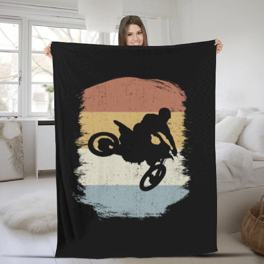 Dirt Bike MX Motocross Supercross Fleece Blankets