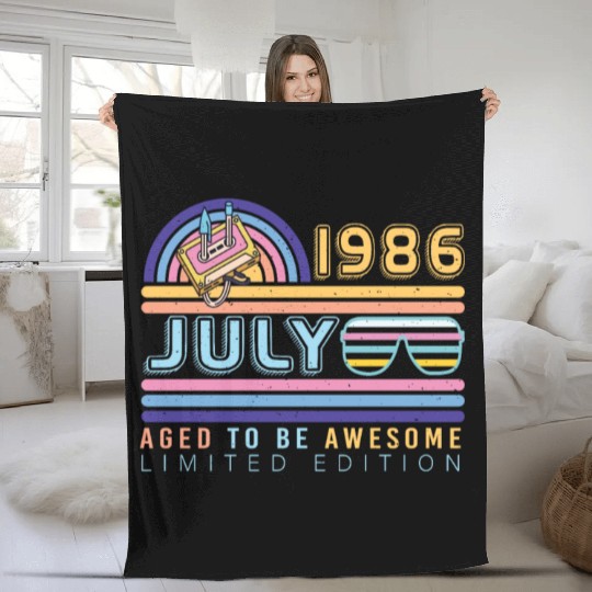 Building Year 1986 In July Fleece Blankets