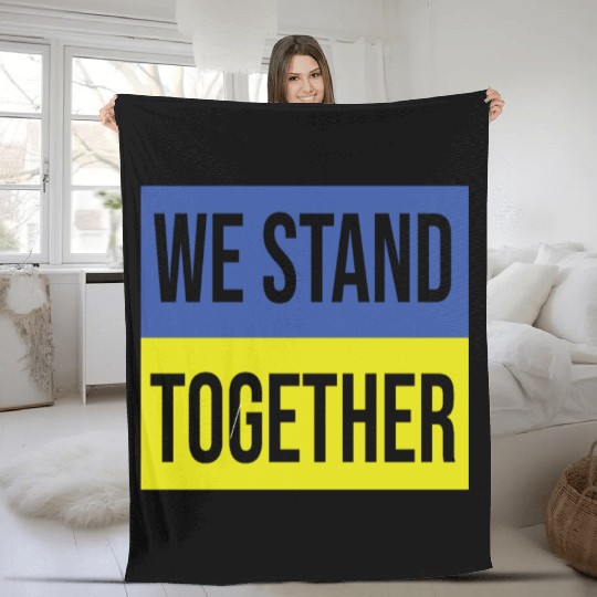 Ukraine We Stand Together Fleece Blankets
