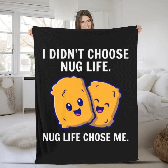 Chicken Nuggets Fast Food Funny Saying Fleece Blankets