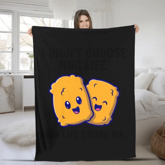 Chicken Nuggets Fast Food Funny Saying Fleece Blankets