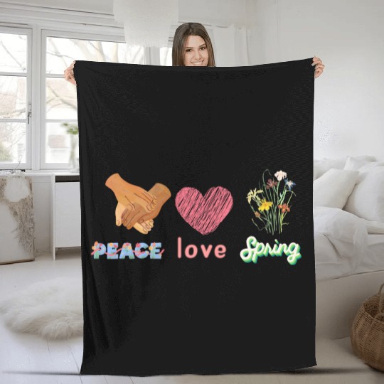 peace, love,summer lover Fleece Blankets