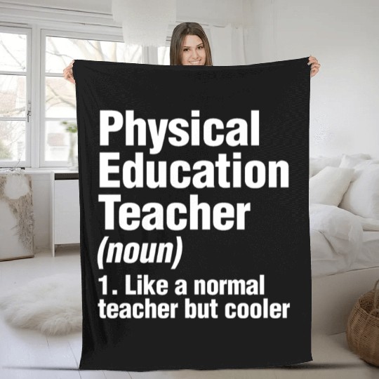 Physical Education Teacher Cooler PE Gym Coach Fleece Blankets