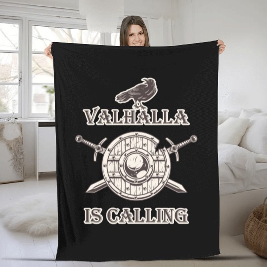Viking - Valhalla Is Calling Fleece Blankets