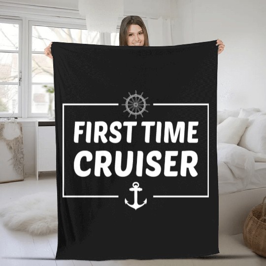 First Time Cruiser Sailor Sail-Boat Gift Idea Fleece Blankets