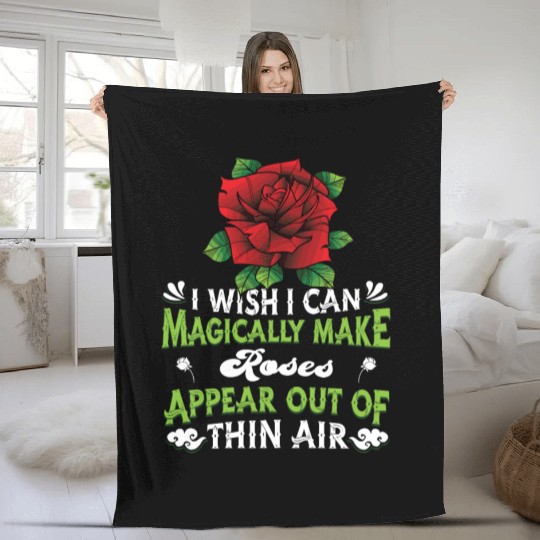Rose Garden Roses Gardening Fleece Blankets