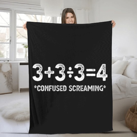 Funny Math Formula, Confused Screaming, Nerd, Geek Fleece Blankets