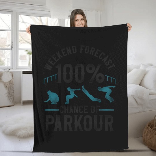 Parkour Free Running Traceur Fleece Blankets
