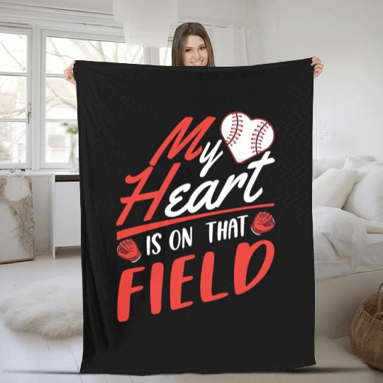 Baseball Mom Son Baseball Lover Fleece Blankets
