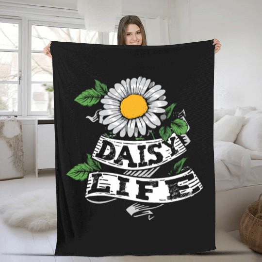 Daisy Garden Gardening Gardener Fleece Blankets