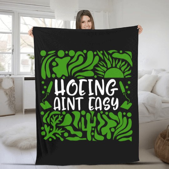 Vegetable Hoeing Fleece Blankets, Hoeing Ain't Easy,