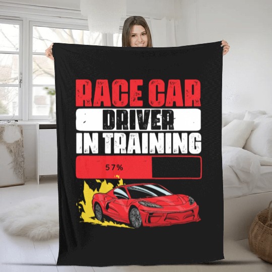 Race Car Driver Funny Future Auto Racer For A Fleece Blankets