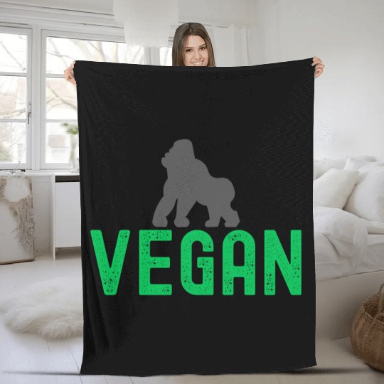 VEGAN Gorilla Fleece Blankets