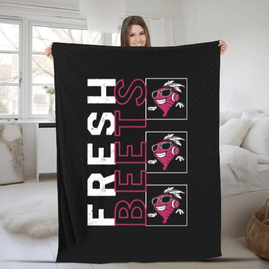 Beets Vegetable Fleece Blankets, Fresh Beets Wearing