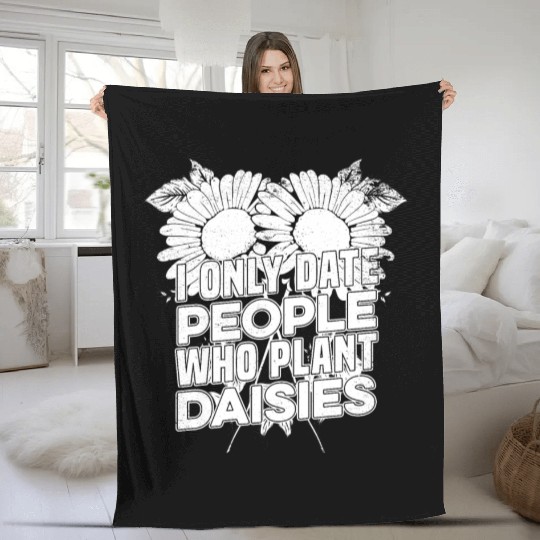 Daisy Garden Gardening Gardener Fleece Blankets