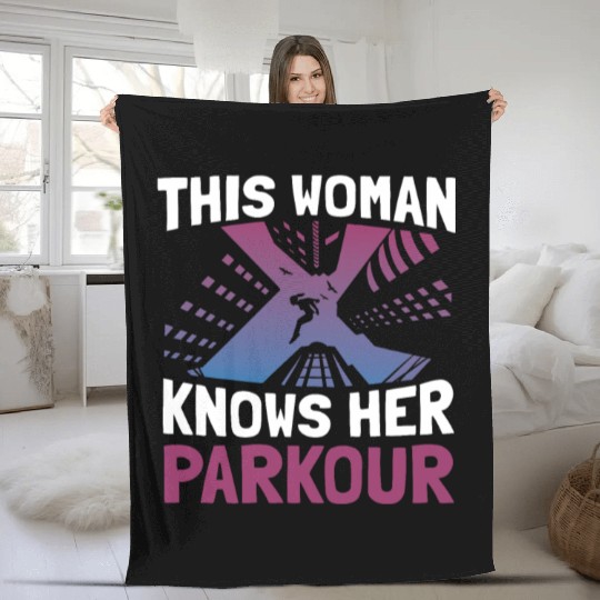 Parkour Freerunning Free Running Fleece Blankets