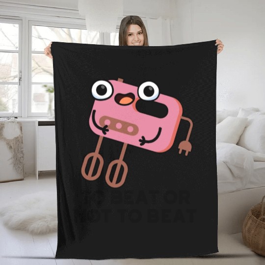 To Beat Or Not To Beat Funny Shakespeare Pun Fleece Blankets