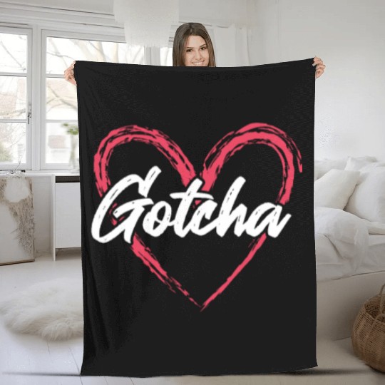 Gotcha Heart Adoption Fleece Blankets