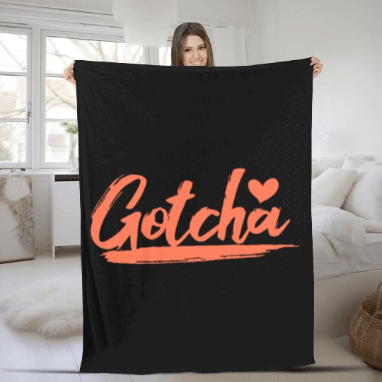 Gotcha Heart Adoption Fleece Blankets