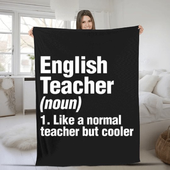 English Teacher Fleece Blankets Back To School Writer