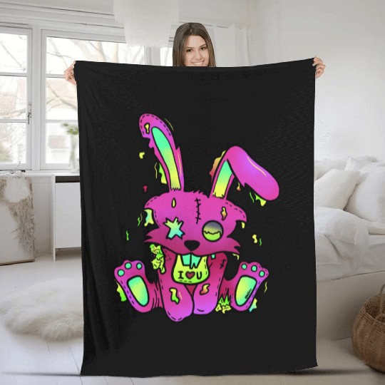 Toxic Bunny Fleece Blankets