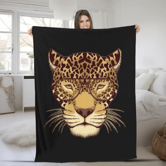 Leopard Punk Style Fleece Blankets