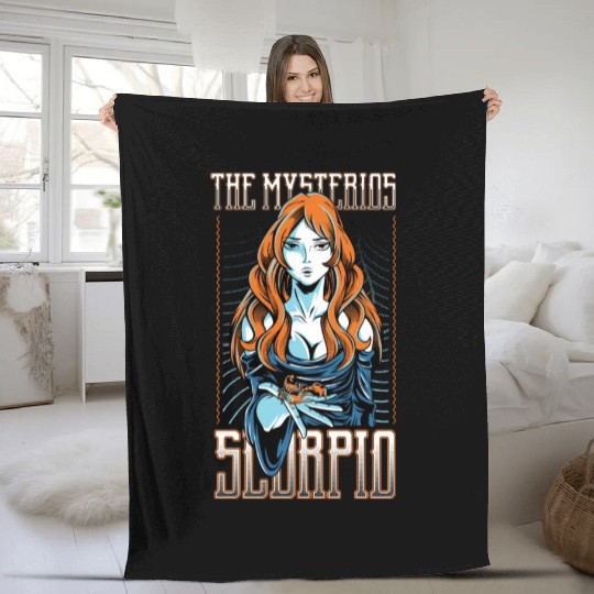 The Mysterious Scorpio Full of Ambition Gift Fleece Blankets