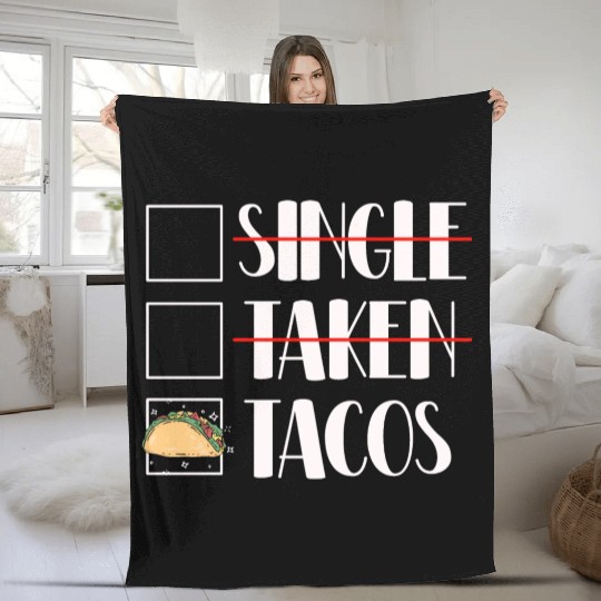 Taco Relationship Funny Taco Lover Fleece Blankets