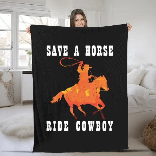 Save a horse Fleece Blankets