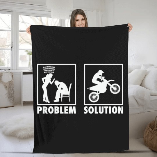 Motocross Motocross Racers Statement Problem Fleece Blankets