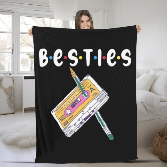 besties, bestfriend, best friend Fleece Blankets