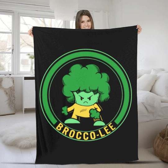 Vegetables Fleece Blankets, Brocco-Lee Funny Vegetable