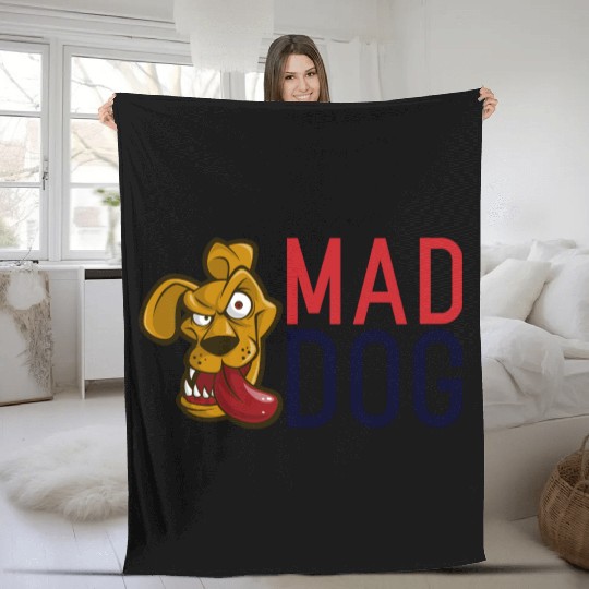 Mad Dog Fleece Blankets