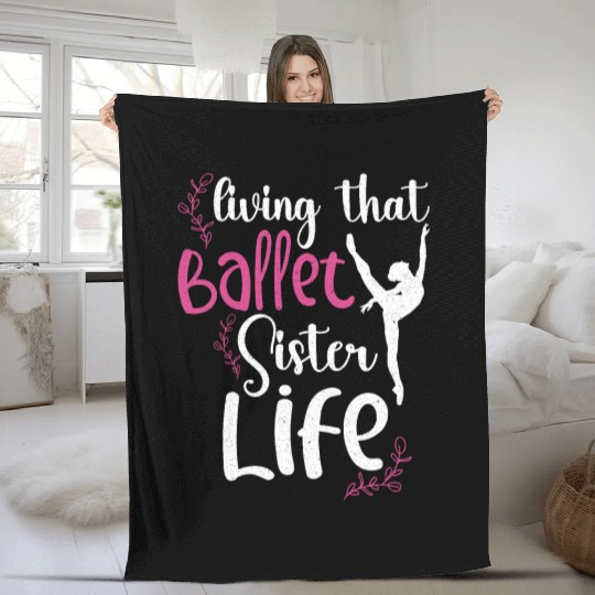 Ballet Ballerina Dance Dancer Dancing Ballet Gift Fleece Blankets
