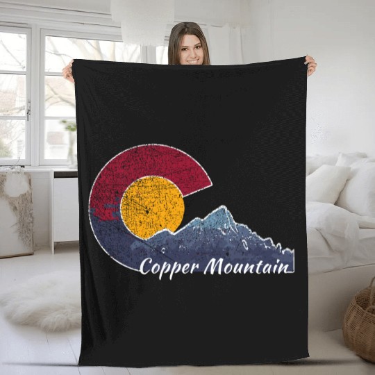 Copper Mountain Colorado Mountain Scenery Fleece Blankets