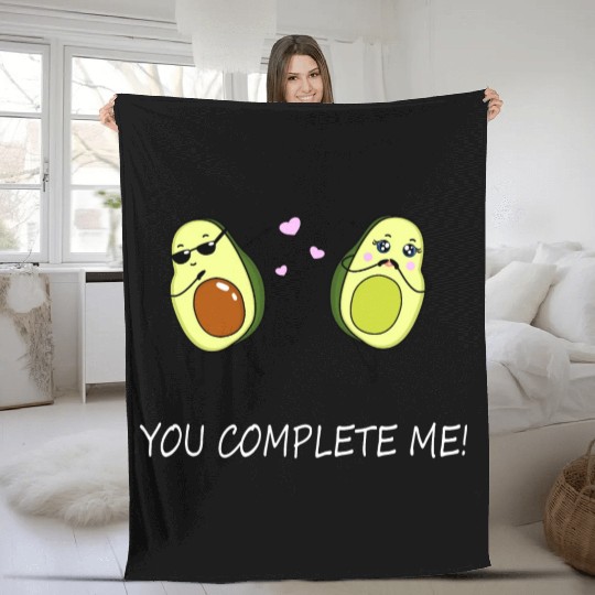 You complete me - Avocado Fleece Blankets