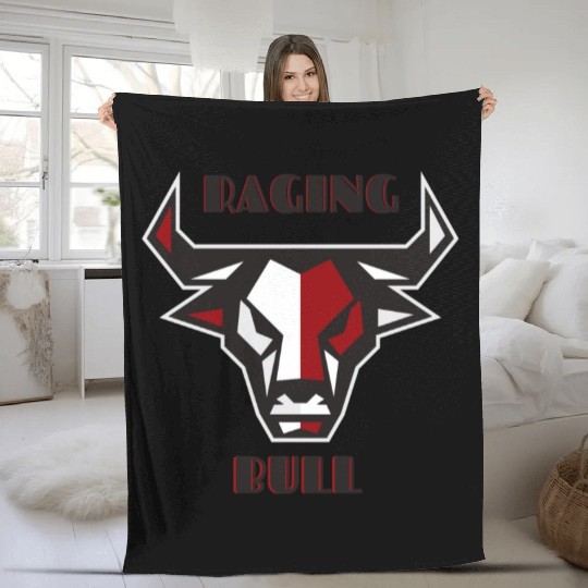 Raging Bull Brave and Valiant Fearless Fleece Blankets
