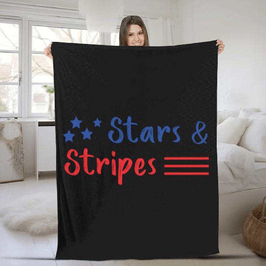 Stars and Stripes Us Flag Fleece Blankets