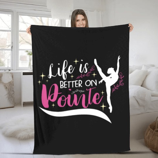 Ballet Ballerina Dance Dancer Dancing Ballet Gift Fleece Blankets